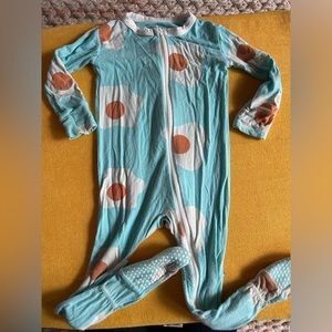 Fried egg footie pajamas